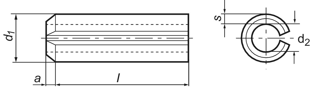 DIN 1481    1 x  12  Fdst neu ISO 8752